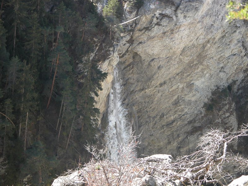 Parte alta della cascata del torrente Nant